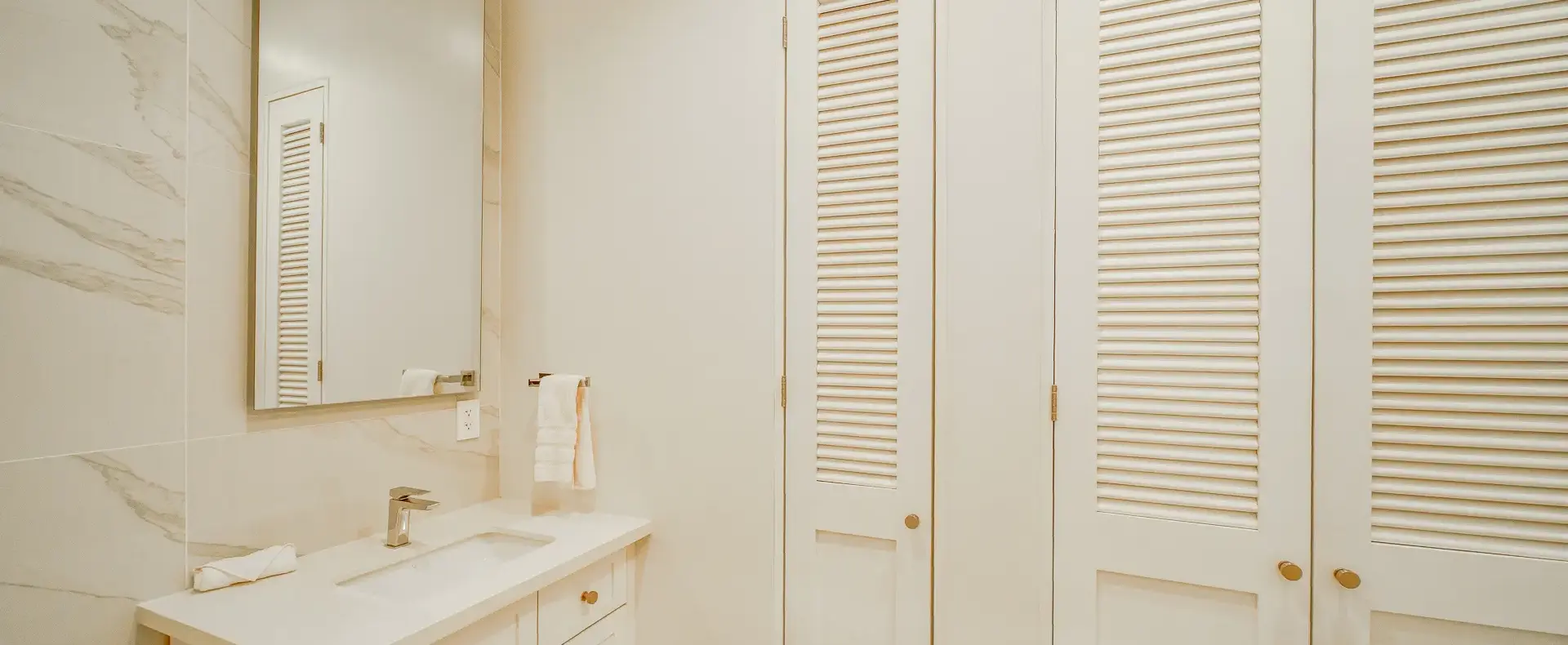 Bathroom vanity, Watercolors D4 condo, West Bay