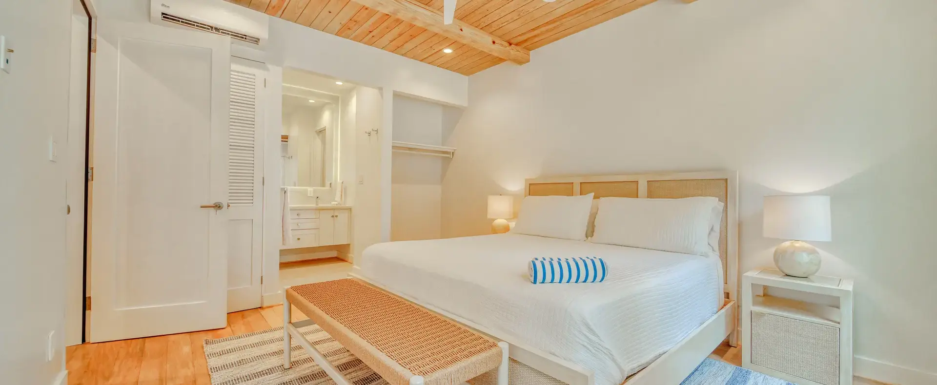 Master bedroom with king bed, Watercolors D4 condo, West Bay