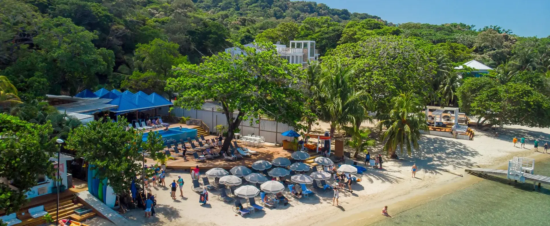 Beach club near Blue Roatan Residence, Roatan