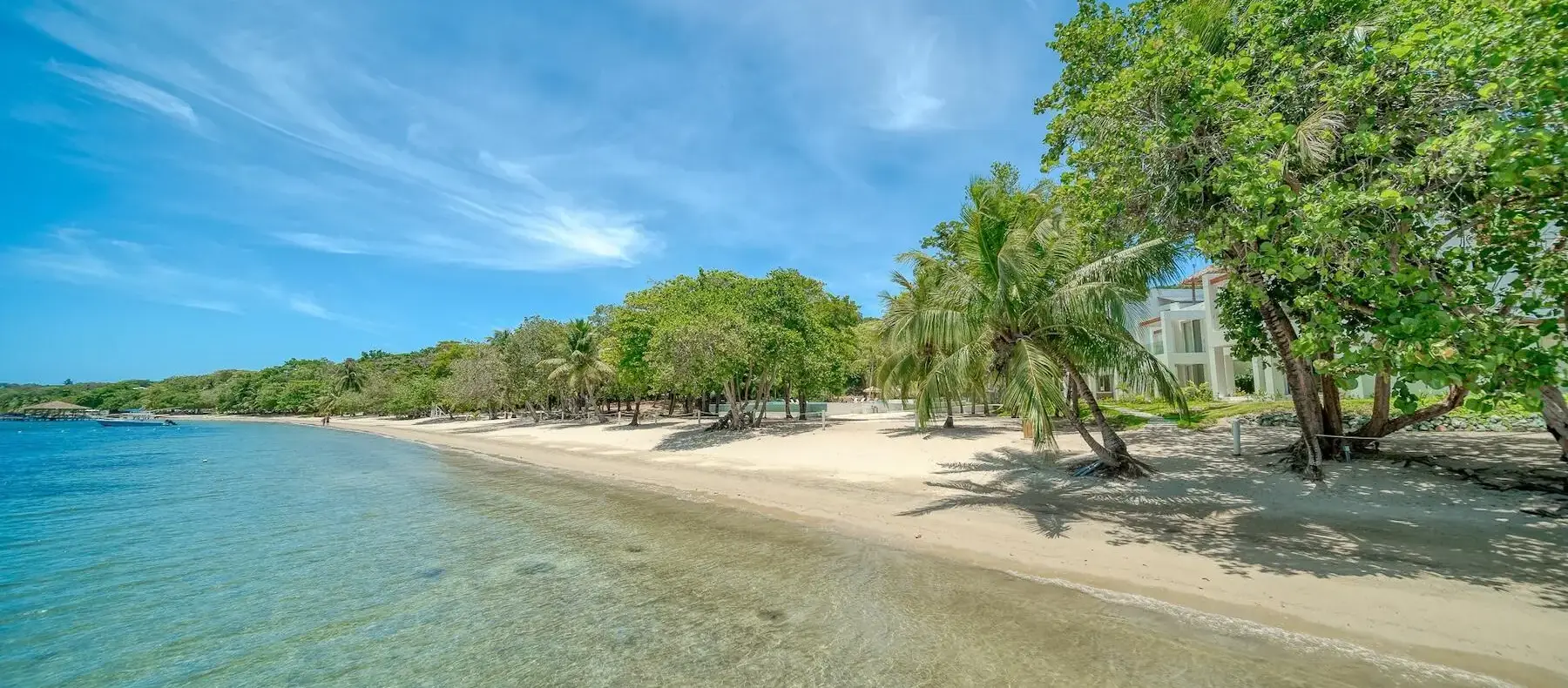 Beach view looking toward West End, Roatan