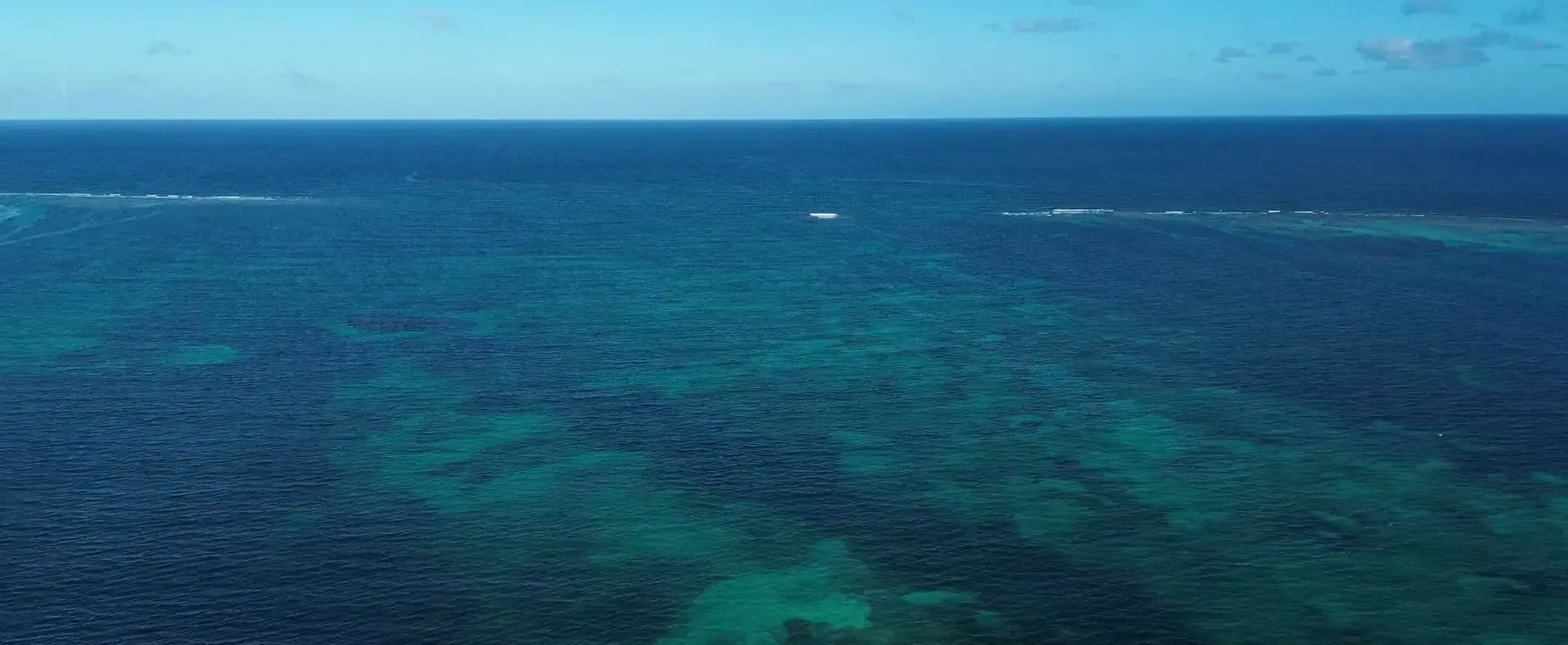 Reef and open sea off the coast of Guanaja